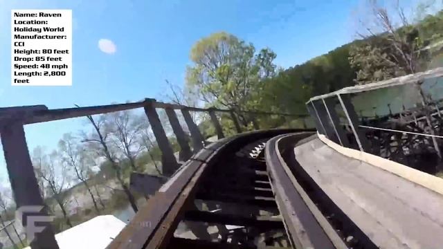 Raven Review Holiday World CCI Wooden Roller Coaster смотреть онлайн