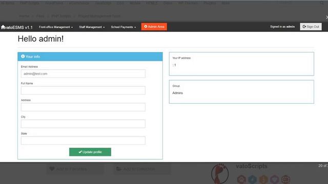 Free Download vatoESMS v1.2 - Enterprise School Management System смотреть онлайн