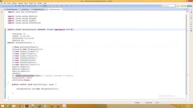 4.Swing to Oracle database BEST Example смотреть онлайн