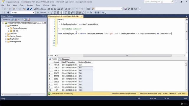 7 Correlated subquery WHERE смотреть онлайн