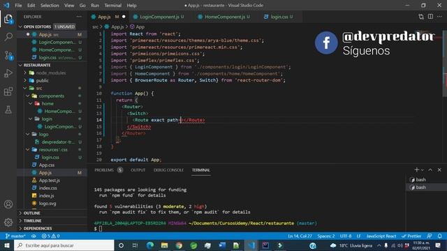 TUTORIAL REACT - Routing - History Push смотреть онлайн
