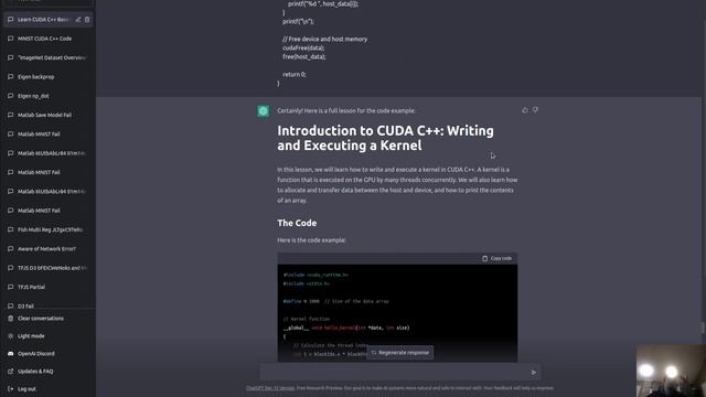 OpenAI's ChatGPT CUDA Lessons - 001 Hello World - Learn CUDA C++ Here | Kinvert смотреть онлайн