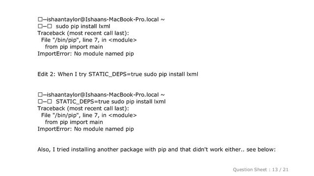 PYTHON : pip is not able to install packages correctly: Permission denied error смотреть онлайн