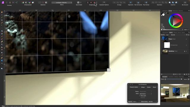 How to Apply a Perspective Transform Warp using Live Filter Layer in Affinity Photo смотреть онлайн