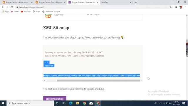 XML Sitemap Generator For Blogger | 20 seconds main Sitemaps ready смотреть онлайн