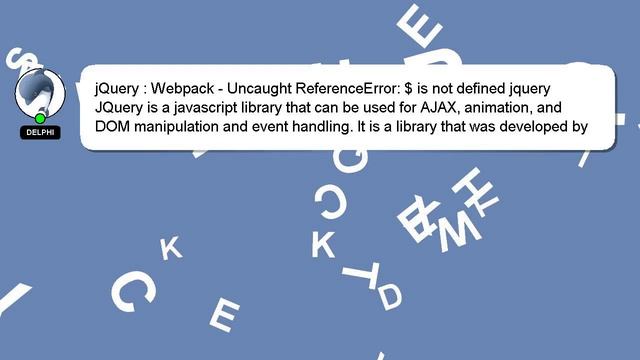 jQuery : Webpack - Uncaught ReferenceError: $ is not defined jquery смотреть онлайн