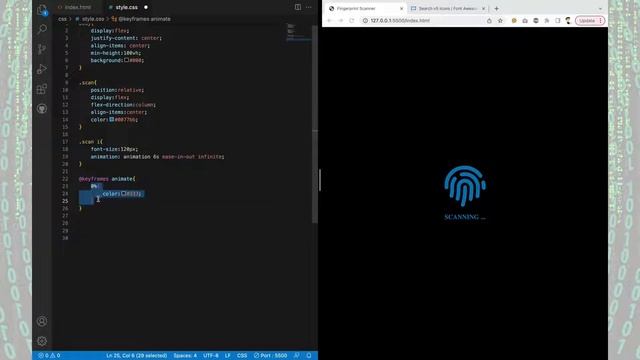 Tutorial : Fingerprint Scanner // Multiverse CSS without Javascript, GIF // SUNNY смотреть онлайн