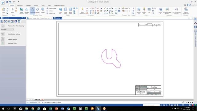 Solid Edge Creating a 2D drawing from 3D model смотреть онлайн