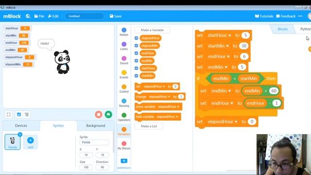 Solving K To 12 Grade 4 Math ELAPSED TIME using mBlock Part 2 смотреть онлайн