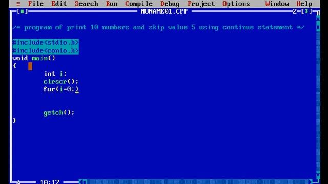 continue statement in c with Program смотреть онлайн