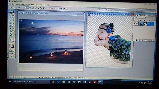 How to change the background of photo in Adobe Photoshop 7.0 and simple editing смотреть онлайн