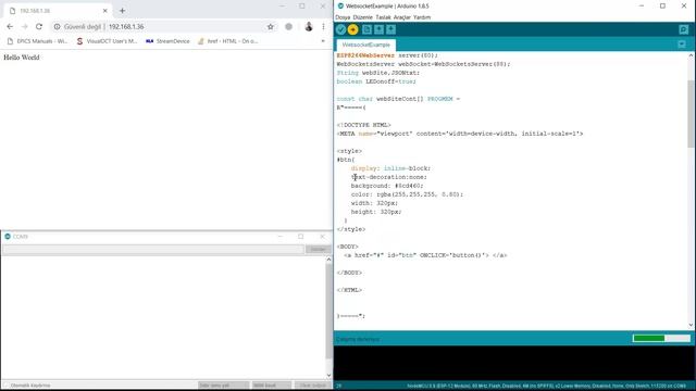 esp8266 websocket javascript example with css style button using arduino ide - NodeMcu смотреть онлайн