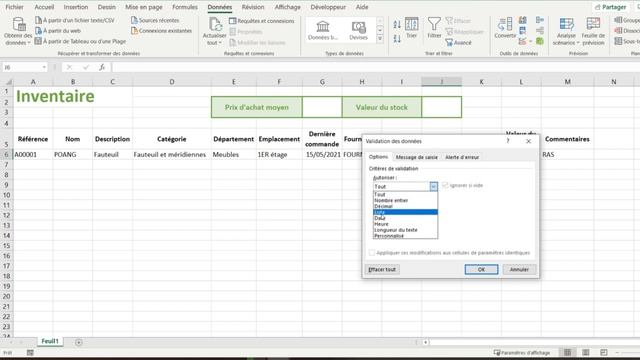 Faire une feuille d'inventaire sur Excel смотреть онлайн