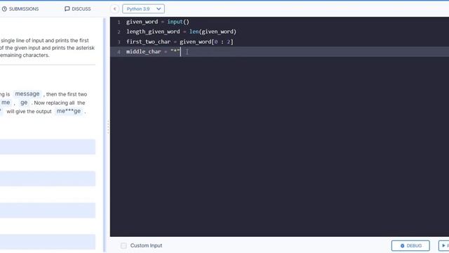 Conditional statements Problem on masking of a string #03 #python #pythonprogramming смотреть онлайн