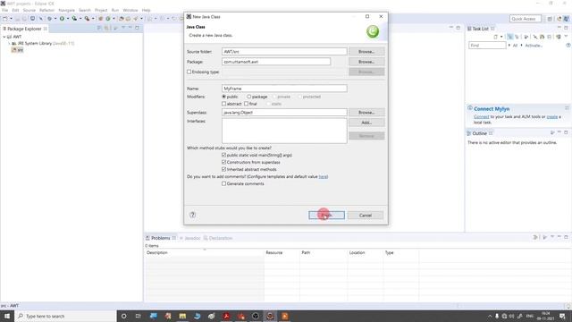 How to create frame in java awt | by extending frame class | use inheritance | in hindi смотреть онлайн