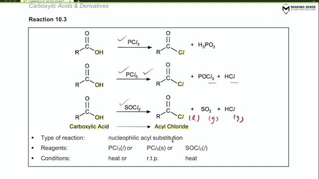 Acyl Chlorides | Preparation and Chemical Reactions | A Level H2 Chem | Making Sense Chem смотреть онлайн