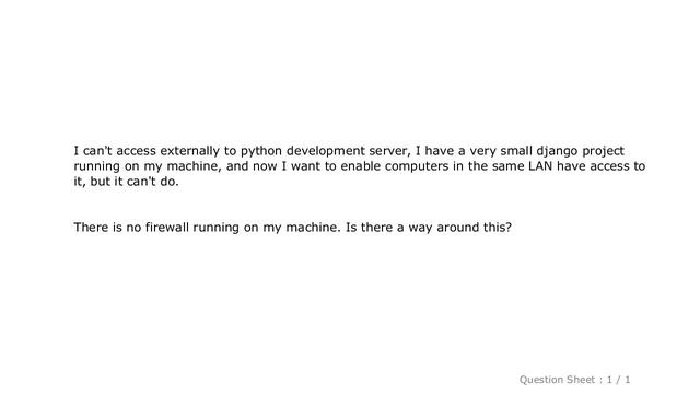 Django : Access from external to python development server смотреть онлайн