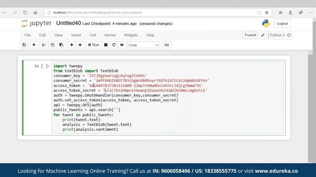 Twitter Sentiment Analysis | Sentiment Analysis In Python Using Tweepy and Textblob | Edureka Rewin смотреть онлайн