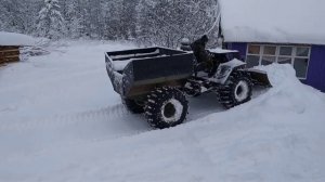 Чистка снега на каракате