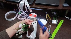 Свадебное украшение на ручку машины