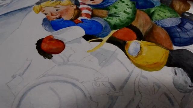 Новогодняя иллюстрация по мотивам советских открыток смотреть онлайн