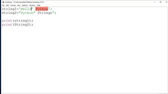 String Handling in Python смотреть онлайн