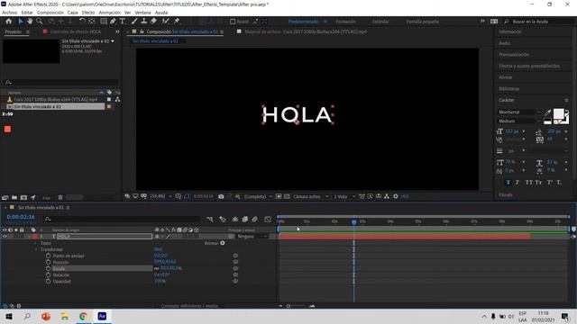 Tutorial 3- After Effects: Animación simple de texto con keyframes смотреть онлайн