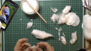 Снегирь на елку из ваты. Новогодний мастер-класс. Часть 1