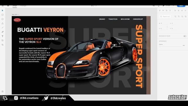 Modern Car Website Landing Page UI UX Design in Adobe XD - SPEED ART #19 смотреть онлайн