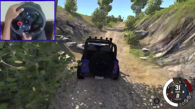 Off-roading BeamNG.drive Logitech g29 gameplay смотреть онлайн