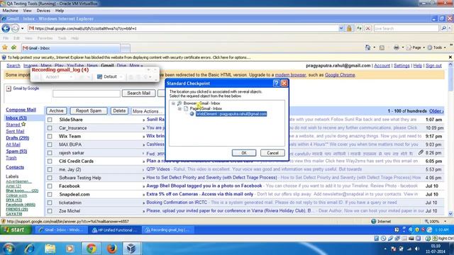 Gmail Login Logout Functionality Test With UTF - QTP смотреть онлайн