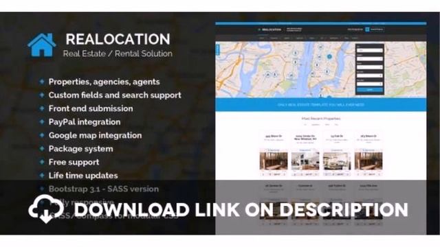Realocation - Modern Real Estate WordPress Theme Free Download смотреть онлайн