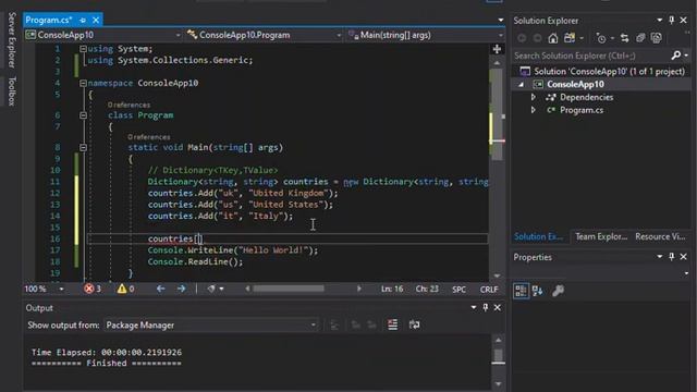 C# Dictionary(Key,Value) Explained | Visual Studio 2019 смотреть онлайн