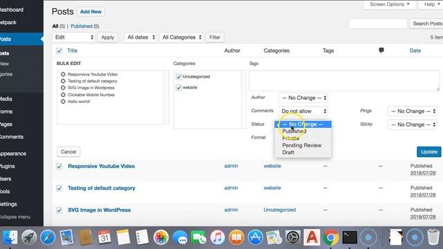 How to Bulk Edit Post/Page in Wordpress смотреть онлайн