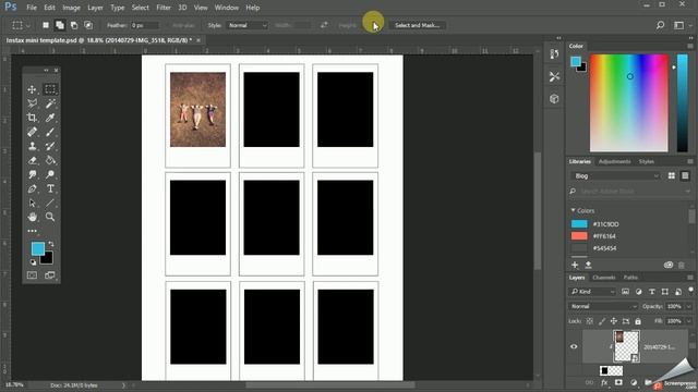 Free Instax Mini Template
