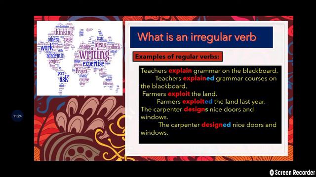 Irregular verbs: infinitive, present, past and past participle. baccalaureate lessons. смотреть онлайн