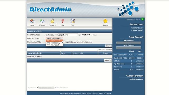 วิธีตั้งค่าให้เปลี่ยนเส้นทางการเข้าใช้งานหน้าเว็บไซต์ (Site Redirect) ด้วย DirectAdmin смотреть онлайн