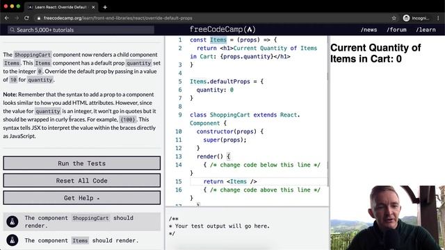 Override Default Props - React - Free Code Camp смотреть онлайн