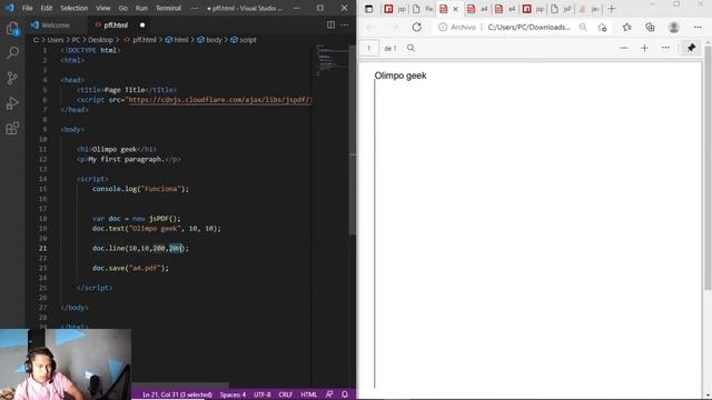 Crear pdf's con JavaScript | jspdf + JavaScript vanilla смотреть онлайн