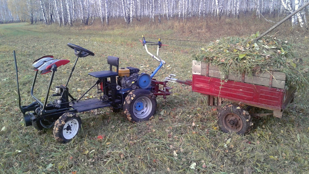 Роторная косилка на переднем адаптере мотоблока ч.2 Доделка, испытание смотреть онлайн