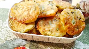 ЛЕНИВЫЕ ПИРОЖКИ-ОЛАДУШКИ с варёным яйцом и зелёным луком.