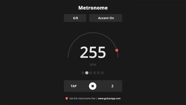 255 BPM Metronome 6/8 смотреть онлайн