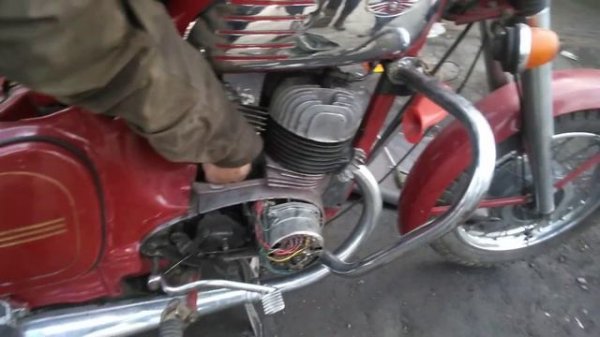 Первый запуск мотора ява 360 65г.в