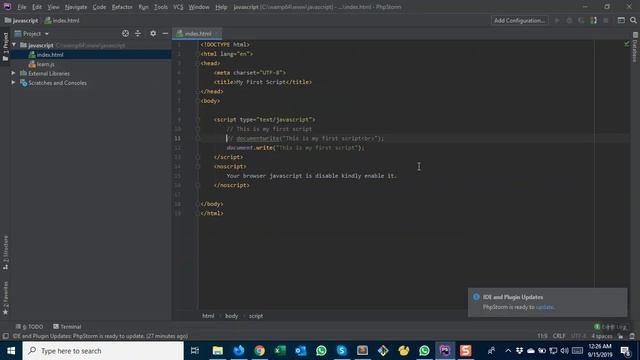 JavaScript How to Write First Script смотреть онлайн