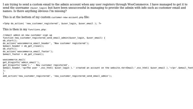 Wordpress: WooCommerce - Email admin with new user details смотреть онлайн