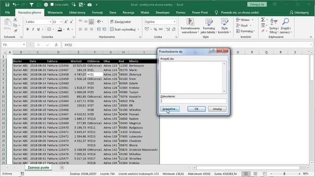 Excel - zaznaczanie i wypełnianie pustych komórek смотреть онлайн