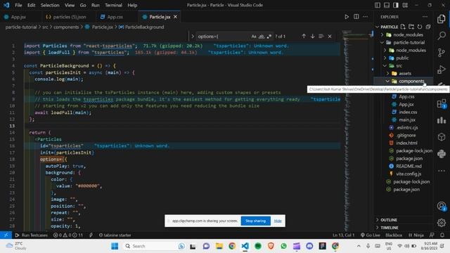 Particle.js Background Animation in your React Project смотреть онлайн