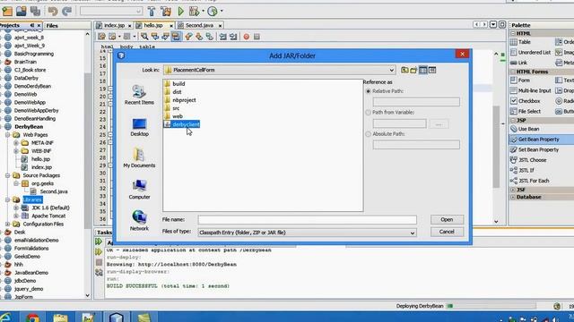 Storing into Derby Database using Java Beans and JDBC connectivity in Netbeans смотреть онлайн