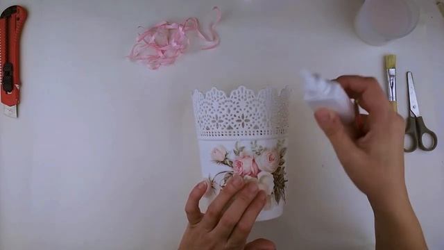 Декупаж в стиле прованс для начинающих. Цветочный горшок в винтажном стиле смотреть онлайн