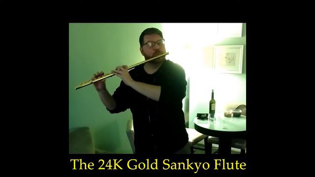 Playing the stunning *24K GOLD* Sankyo flute! :) смотреть онлайн